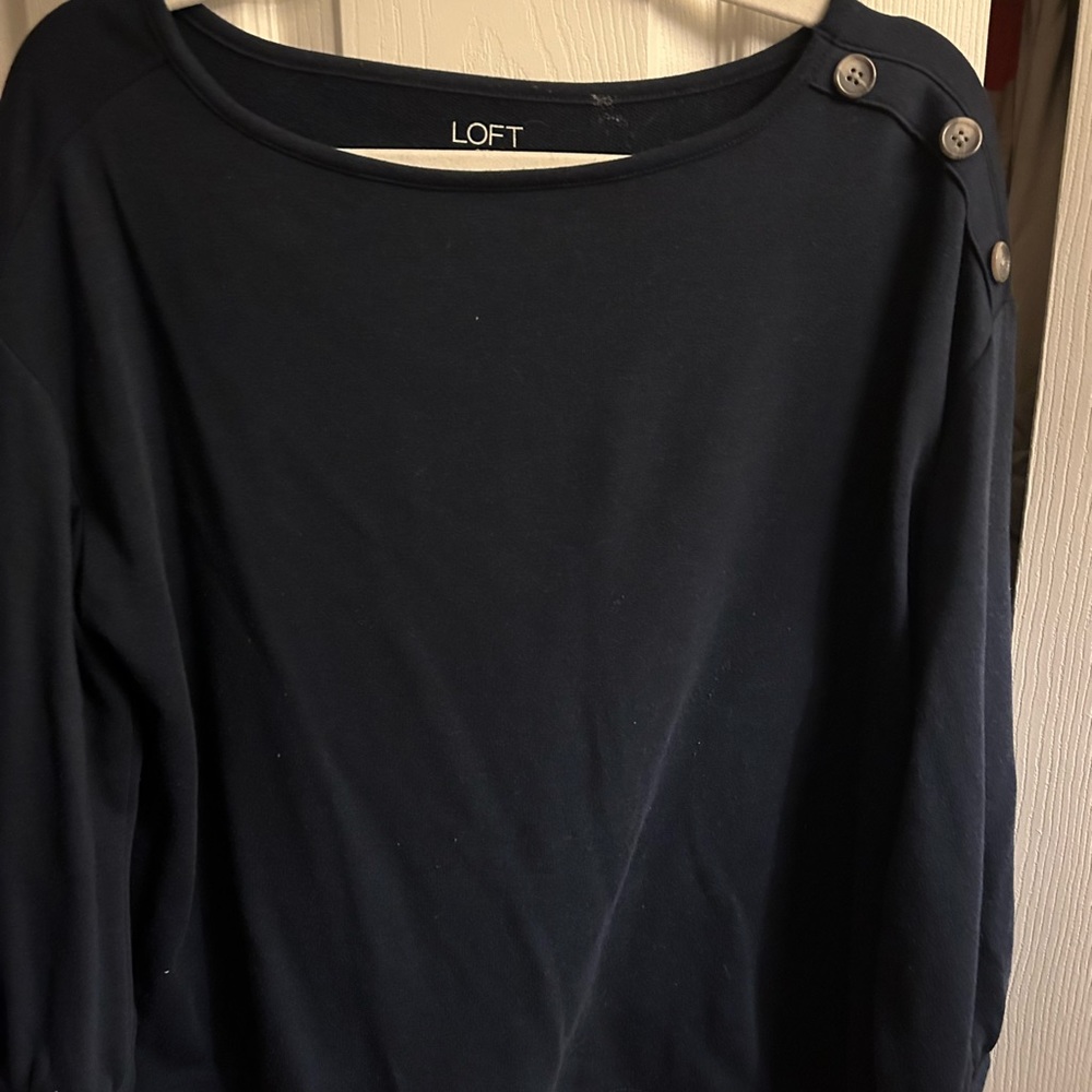 Loft Navy Top NWOT - Picture 2 of 4